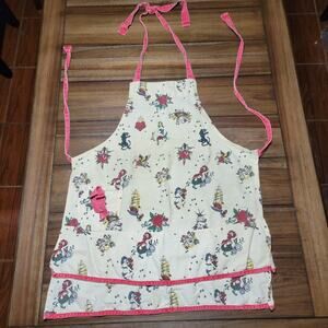 Sin In Linen Pin-Ups, Poker & Pirate Ships Beige Apron